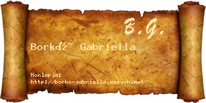 Borkó Gabriella névjegykártya